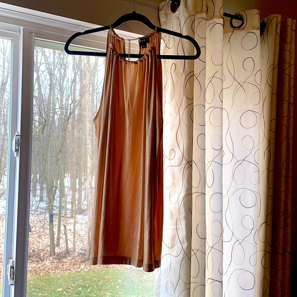 Gold color sleeveless top